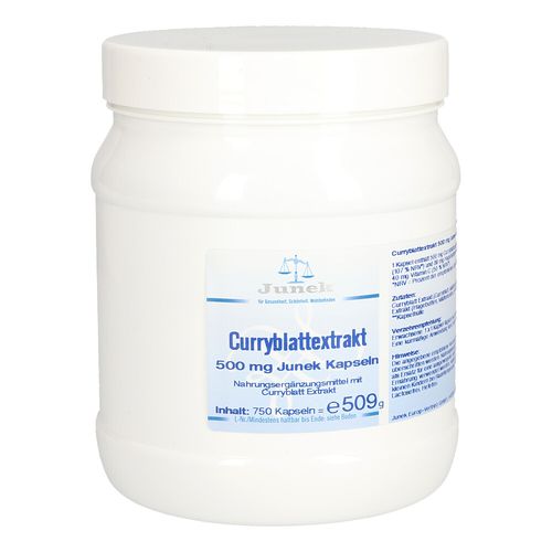 Curryblattextrakt 500mg Junek Kapseln, 750 Stk., Bios Medical Services Curryblattextrakt 500mg Junek Kapseln, 750 Stk., Bios Medical Services