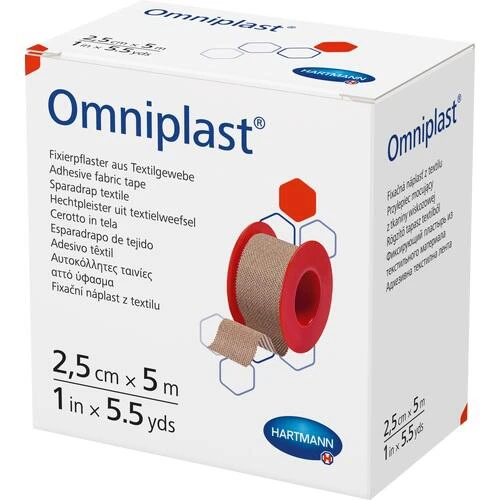 OMNIPLAST Fixierpflaster Textilgew.2,5 cmx5 m, 1 Stk., PAUL HARTMANN AG