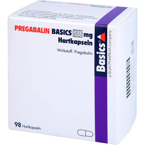 PREGABALIN BASICS 50 mg Hartkapseln, 98 ST, Basics GmbH