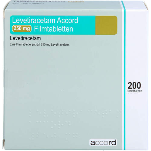 Levetiracetam Accord 250mg Filmtabletten, 200 Stk., Accord Healthcare GmbH