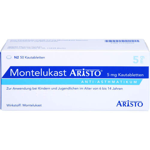 Montelukast Aristo 5 mg Kautabletten, 50 Stk., Aristo Pharma GmbH