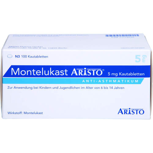 Montelukast Aristo 5 mg Kautabletten, 100 Stk., Aristo Pharma GmbH