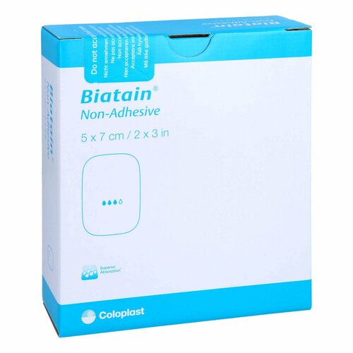BIATAIN Schaumverband 5x7 cm nicht haftend, 10 Stk., Tora Pharma GmbH