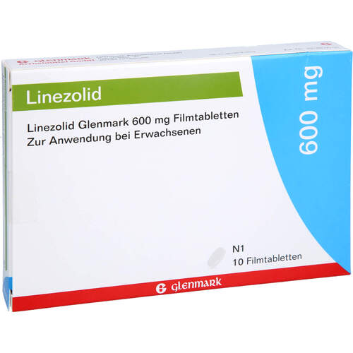 Linezolid Glenmark 600 mg Filmtabletten, 10 ST, Glenmark Arzneimittel GmbH