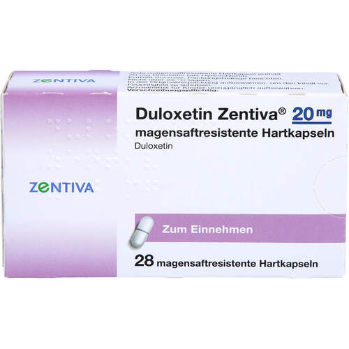 Duloxetin Zentiva 20mg magensaftresistente Hartkap, 28 ST, Zentiva Pharma GmbH