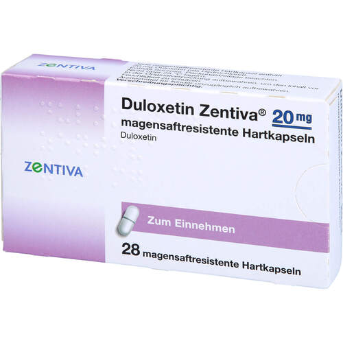 Duloxetin Zentiva 20mg magensaftresistente Hartkap, 28 ST, Zentiva Pharma GmbH