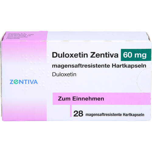 Duloxetin Zentiva 60mg magensaftresistente Hartkap, 28 Stk., Zentiva Pharma GmbH