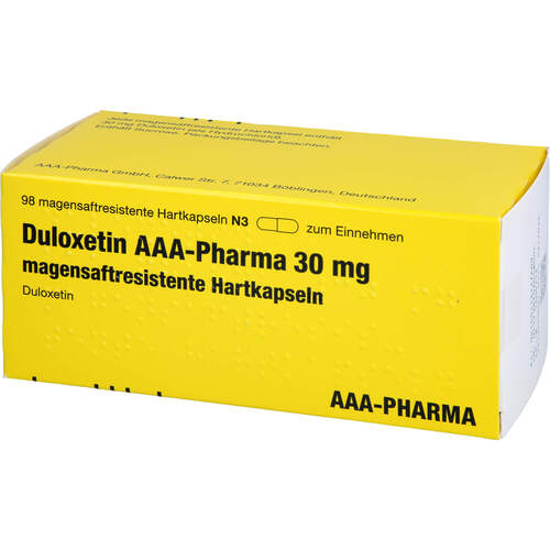 Duloxetin AAA-Pharma 30 mg, 98 Stk., Aaa - Pharma GmbH