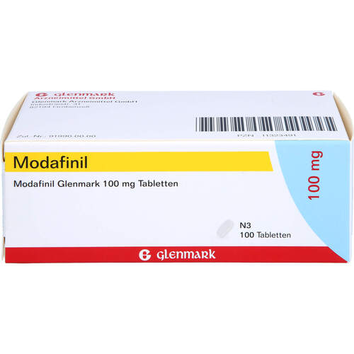 Modafinil Glenmark 100 mg Tabletten, 100 Stk., Glenmark Arzneimittel GmbH