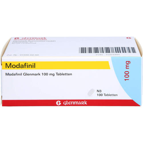 Modafinil Glenmark 100 mg Tabletten, 100 ST, Glenmark Arzneimittel GmbH