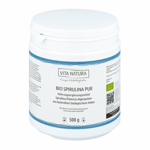 Spirulina Platensis Algenpulver Bio, 500 g, Vita Natura GmbH & Co. KG