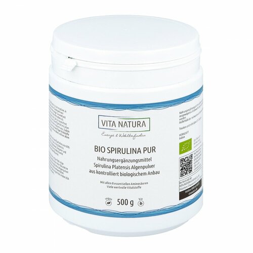 Spirulina Platensis Algenpulver Bio, 500 G, Vita Natura GmbH & Co. KG