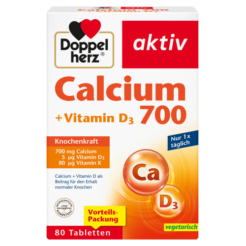 Doppelherz Calcium 700 + Vitamin D3, 80 Stk., Queisser Pharma GmbH & Co. KG