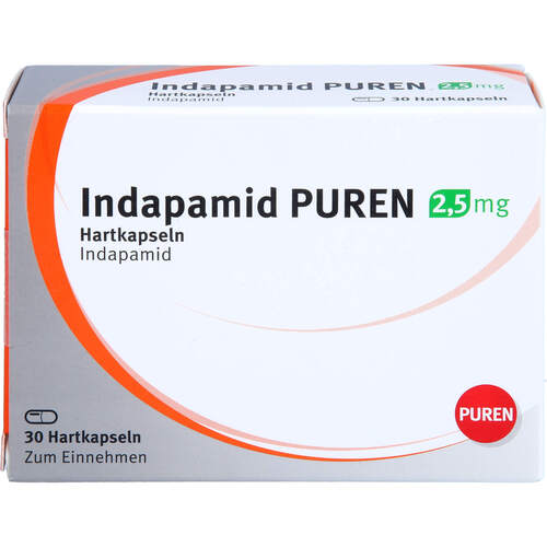 Indapamid PUREN 2.5 mg Hartkapseln, 30 Stk., PUREN Pharma GmbH & Co. KG