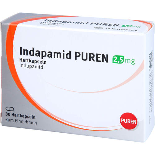Indapamid PUREN 2.5 mg Hartkapseln, 30 Stk., PUREN Pharma GmbH & Co. KG