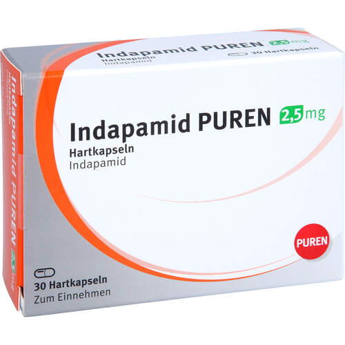Indapamid PUREN 2.5 mg Hartkapseln, 30 Stk., PUREN Pharma GmbH & Co. KG