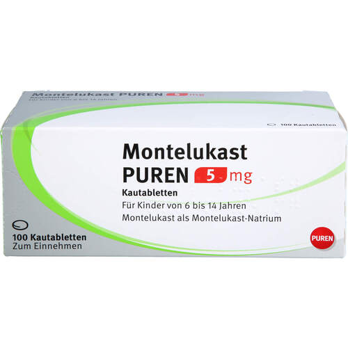 Montelukast PUREN 5 mg Kautabletten, 100 Stk., PUREN Pharma GmbH & Co. KG