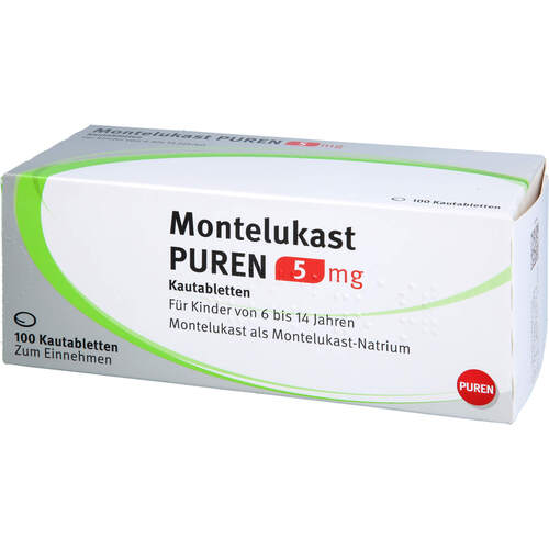 Montelukast PUREN 5 mg Kautabletten, 100 Stk., PUREN Pharma GmbH & Co. KG
