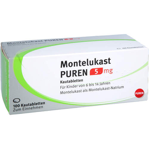 Montelukast PUREN 5 mg Kautabletten, 100 Stk., PUREN Pharma GmbH & Co. KG