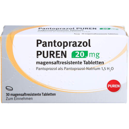 Pantoprazol PUREN 20 mg magensaftresist. Tabletten, 30 Stk., PUREN Pharma GmbH & Co. KG