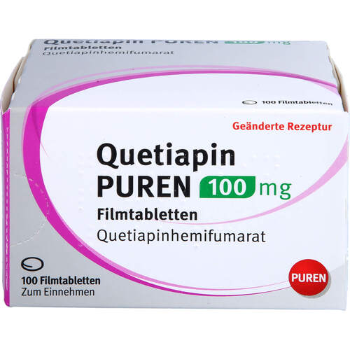 Quetiapin PUREN 100 mg Filmtabletten, 100 Stk., PUREN Pharma GmbH & Co. KG