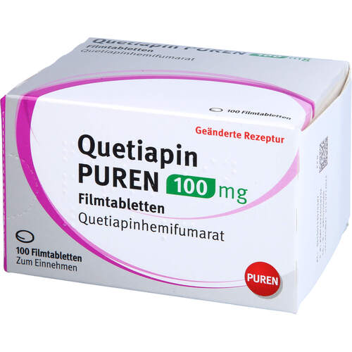 Quetiapin PUREN 100 mg Filmtabletten, 100 Stk., PUREN Pharma GmbH & Co. KG