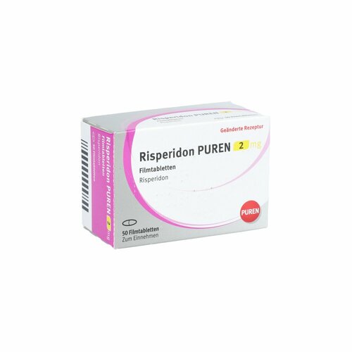 Risperidon PUREN 2 mg Filmtabletten, 50 Stk., PUREN Pharma GmbH & Co. KG