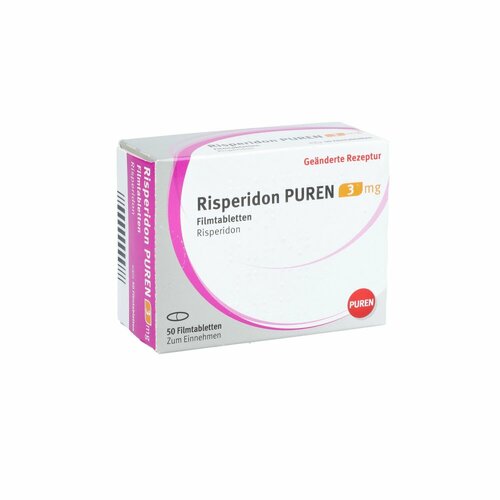 Risperidon PUREN 3 mg Filmtabletten, 50 Stk., PUREN Pharma GmbH & Co. KG