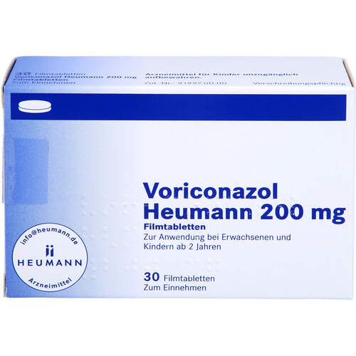 Voriconazol Heumann 200 mg Filmtabletten, 30 ST, Heumann Pharma GmbH & Co. Generica KG