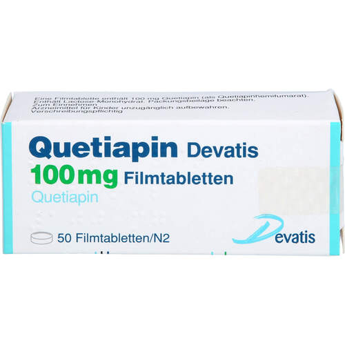 Quetiapin Devatis 100 mg Filmtabletten, 50 Stk., Devatis GmbH