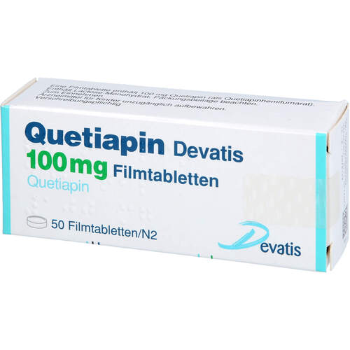 Quetiapin Devatis 100 mg Filmtabletten, 50 Stk., Devatis GmbH