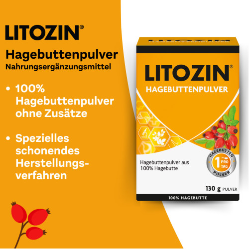 Litozin Hagebuttenpulver, 130 g, Queisser Pharma GmbH & Co. KG