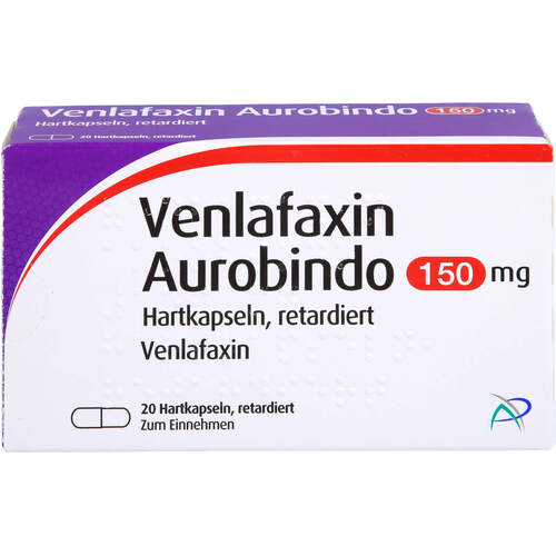 Venlafaxin Aurobindo 150 mg Hartkapseln retardiert, 20 Stk., PUREN Pharma GmbH & Co. KG