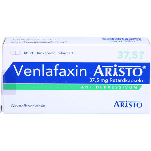 Venlafaxin Aristo 37.5mg Retardkapseln, 20 Stk., Aristo Pharma GmbH Venlafaxin Aristo 37.5mg Retardkapseln, 20 Stk., Aristo Pharma GmbH