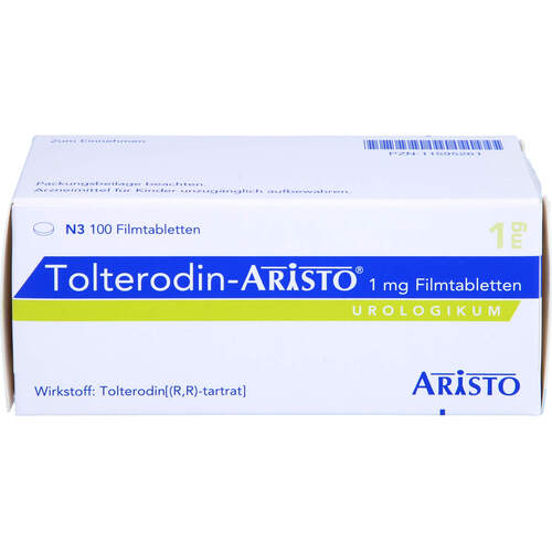Tolterodin Aristo 1mg Filmtabletten, 100 Stk., Aristo Pharma GmbH