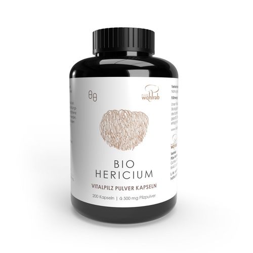 Hericium Bio Vitalpilz Pulverkaps, 200 Stk., BioFungi GmbH