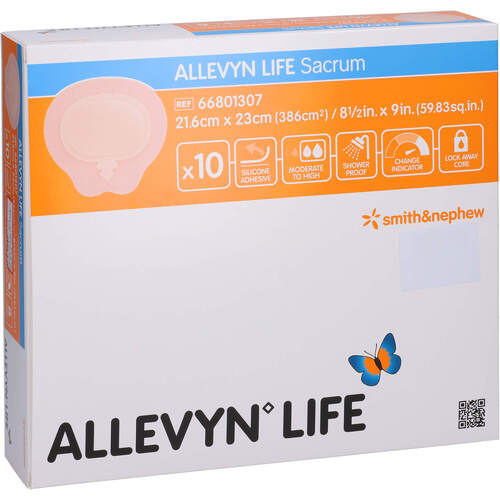 ALLEVYN Life Sacrum gro&szlig; Silikonschaumverband, 10 Stk., Aca M&uuml;ller/Adag Pharma AG