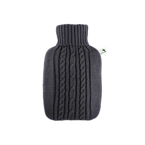 Wärmflasche Klassik 1.8 L Strick anthrazit, 1 Stk., Hugo Frosch GmbH