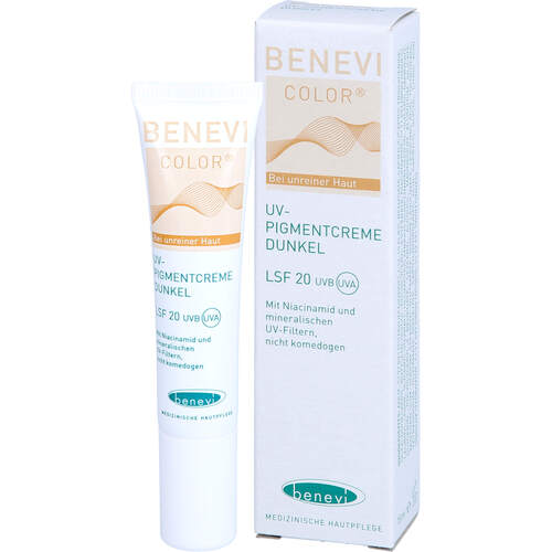 BENEVI Color UV-Pigmentcreme dunkel LSF 20, 15 ml, Dermaportal dp GmbH