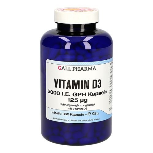 VITAMIN D3 125mcg GPH Kapseln, 360 Stk., Hecht-Pharma GmbH