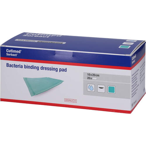 CUTIMED Sorbact Saugkompressen 10x20 cm, 20 Stk., Tora Pharma GmbH