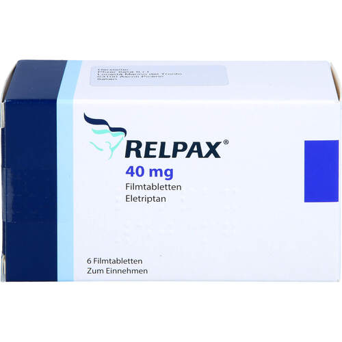 Relpax 40 mg Filmtabletten, 6 Stk., Axicorp Pharma GmbH