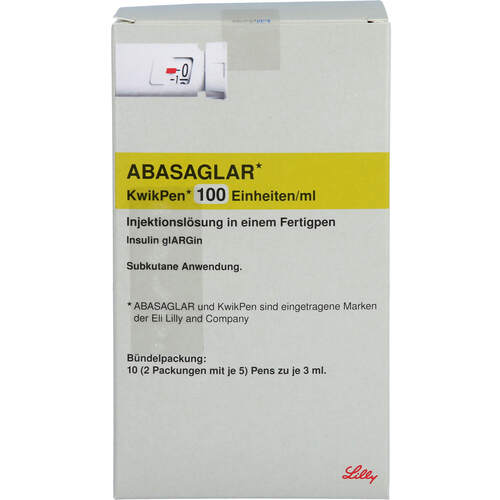 Abasaglar 100 E/ml Injektionslösung KwikPen, 10x3 ml, kohlpharma GmbH