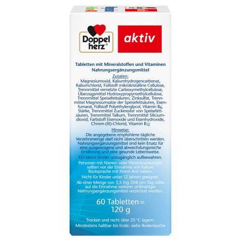 Doppelherz Magnesium+Kalium, 60 Stk., Queisser Pharma GmbH & Co. KG