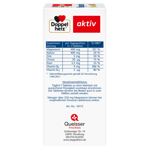 Doppelherz Magnesium+Kalium, 60 Stk., Queisser Pharma GmbH & Co. KG