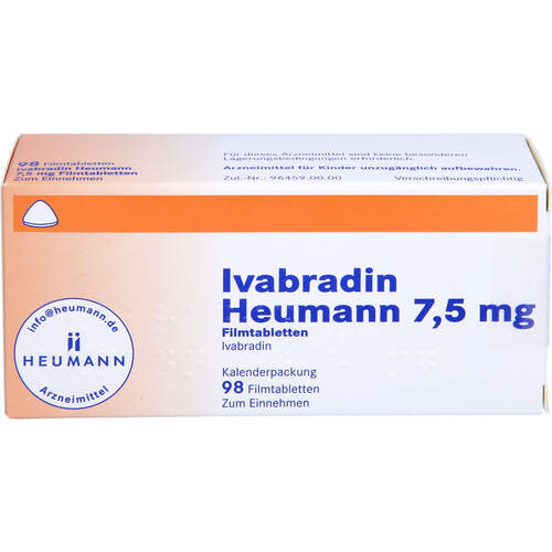 Ivabradin Heumann 7.5 mg Filmtabletten, 98 Stk., Heumann Pharma GmbH & Co. Generica KG