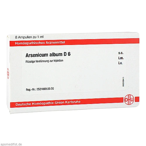 ARSENICUM ALBUM D6 AMPULLEN, 8x1 ml, Dhu-Arzneimittel GmbH & Co. KG