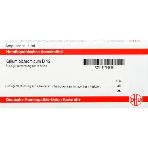 KALIUM BICHROMICUM D 12 Ampullen, 8x1 ml, DHU-Arzneimittel GmbH & Co. KG