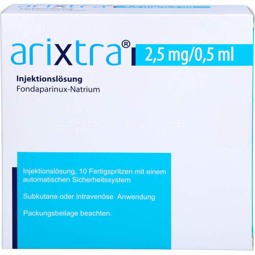 Arixtra 2.5 mg/0.5 ml Inj.-Lsg.i.e.Fertigspritze, 10x0,5 ml, Axicorp Pharma GmbH