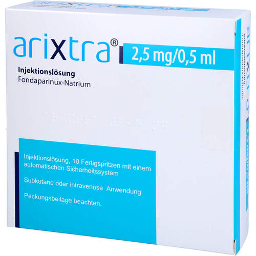 Arixtra 2.5 mg/0.5 ml Inj.-Lsg.i.e.Fertigspritze, 10x0,5 ml, Axicorp Pharma GmbH